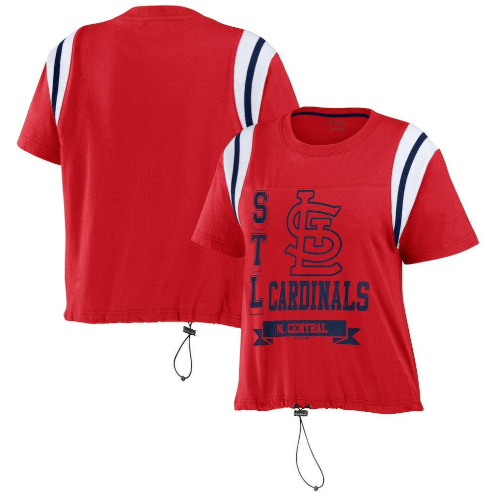 St. Louis Cardinals WEAR by Erin Andrews Women's Cinched Colorblock T-Shirt - MLB
