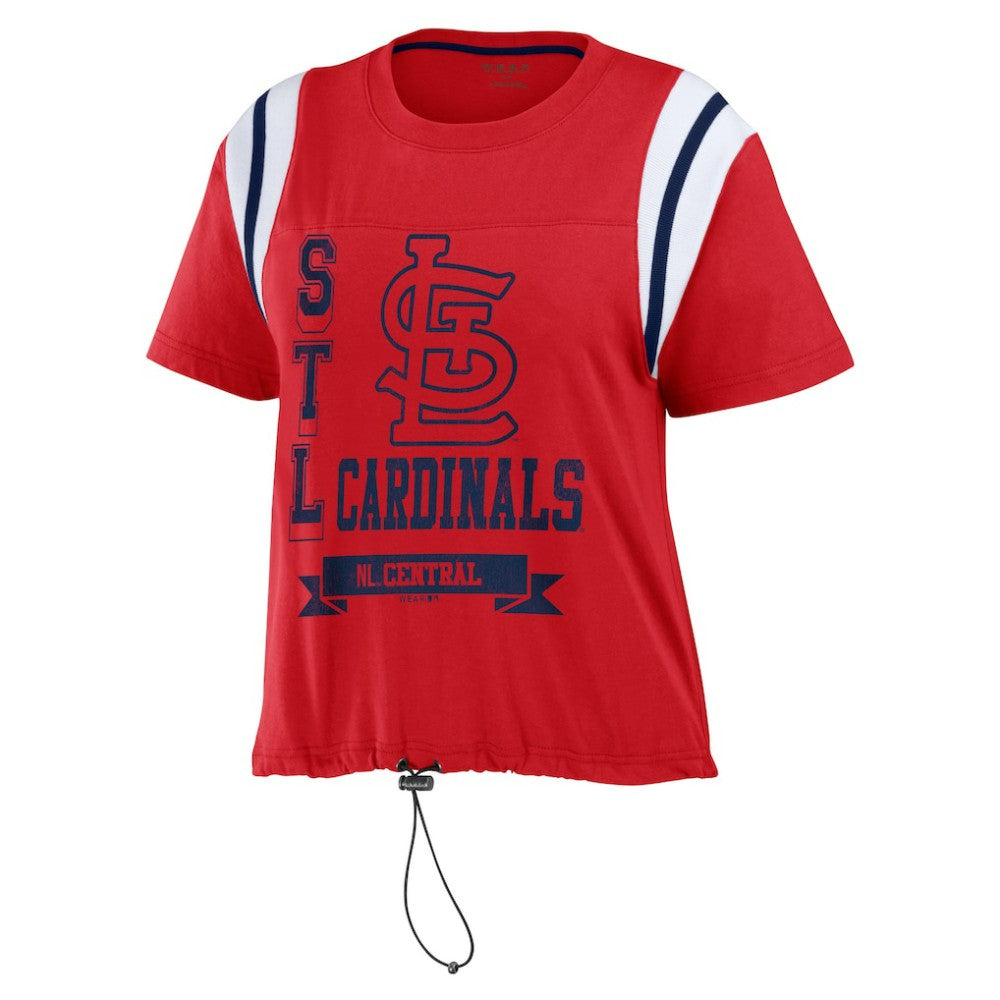 St. Louis Cardinals WEAR by Erin Andrews Women's Cinched Colorblock T-Shirt - MLB