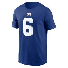 Jaxson Dart New York Giants Name & Number T-Shirt Royal | Nike for Sale