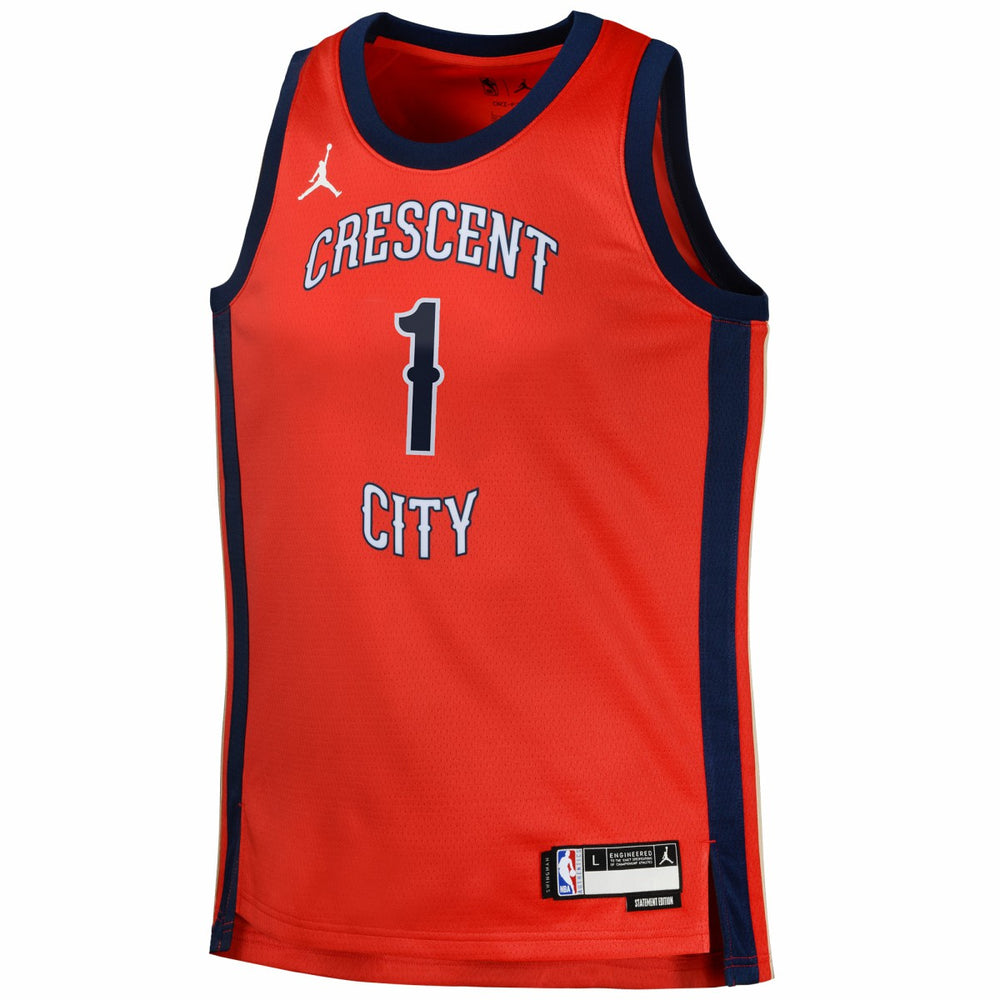 Zion Williamson New Orleans Pelicans Jordan Brand Swingman Jersey Statement Red - NBA