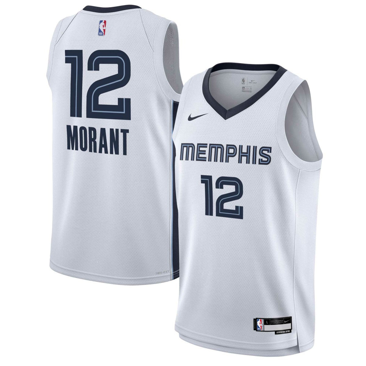 Ja Morant Memphis Grizzlies Youth Swingman Jersey Association Edition White - NBA