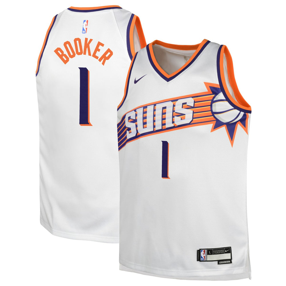Devin Booker Phoenix Suns Youth Swingman Jersey Association Edition White - NBA