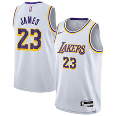 LeBron James Los Angeles Lakers Youth Swingman Jersey Association Edition White - NBA