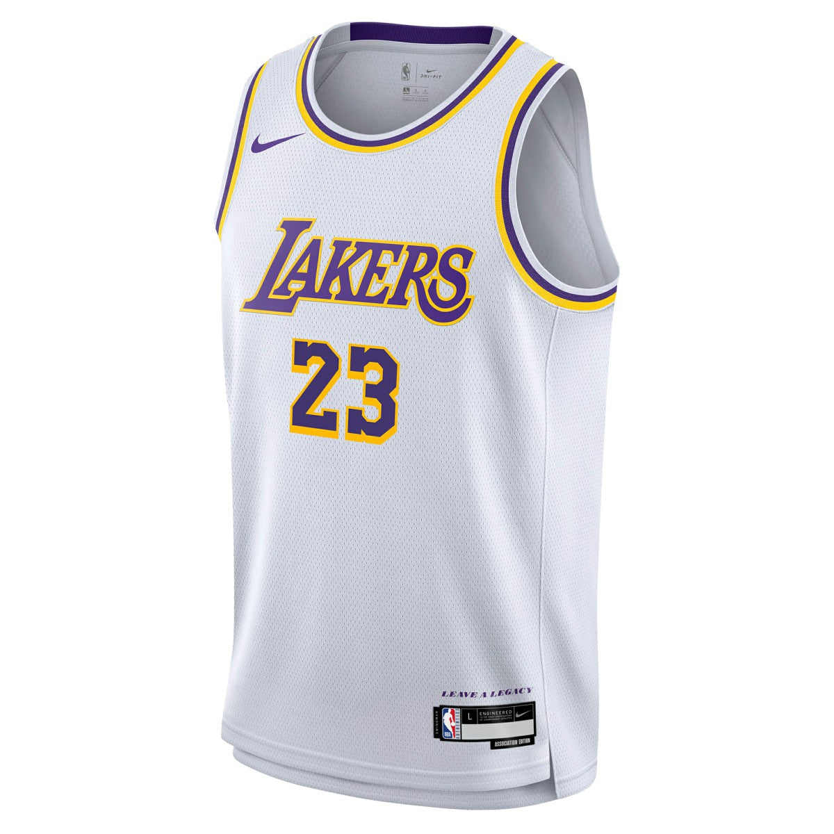 LeBron James Los Angeles Lakers Youth Swingman Jersey Association Edition White - NBA