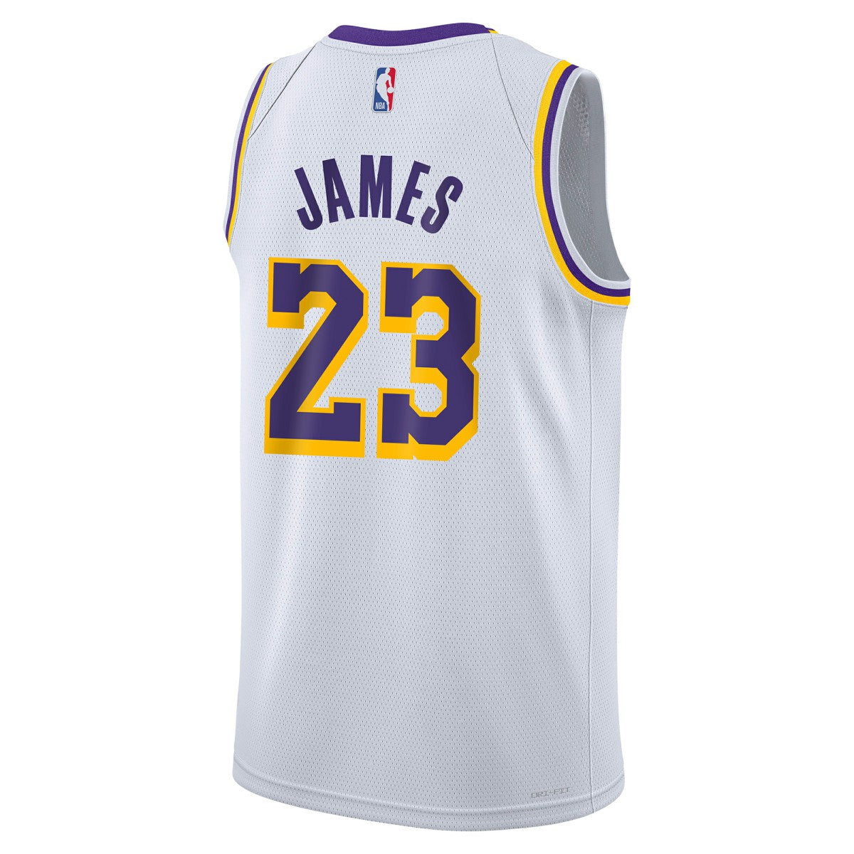 LeBron James Los Angeles Lakers Youth Swingman Jersey Association Edition White - NBA