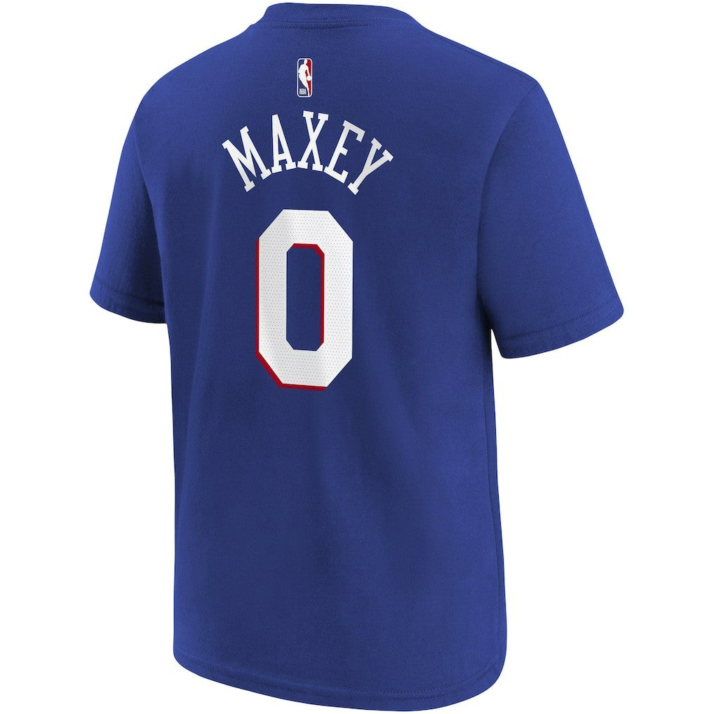 Tyrese Maxey Philadelphia 76ers Youth Icon Name & Number T-Shirt Royal - NBA