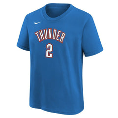 Shai Gilgeous-Alexander Oklahoma City Thunder Youth Icon Name & Number T-Shirt Blue - NBA