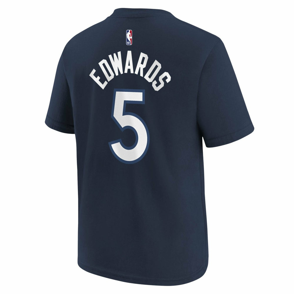 Anthony Edwards Minnesota Timberwolves Youth Icon Name & Number T-Shirt Navy - NBA