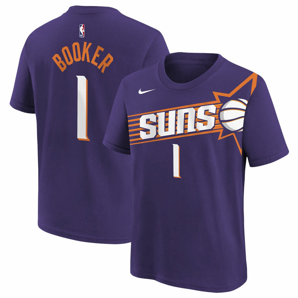 Devin Booker Phoenix Suns Youth Icon Name & Number T-Shirt Purple - NBA