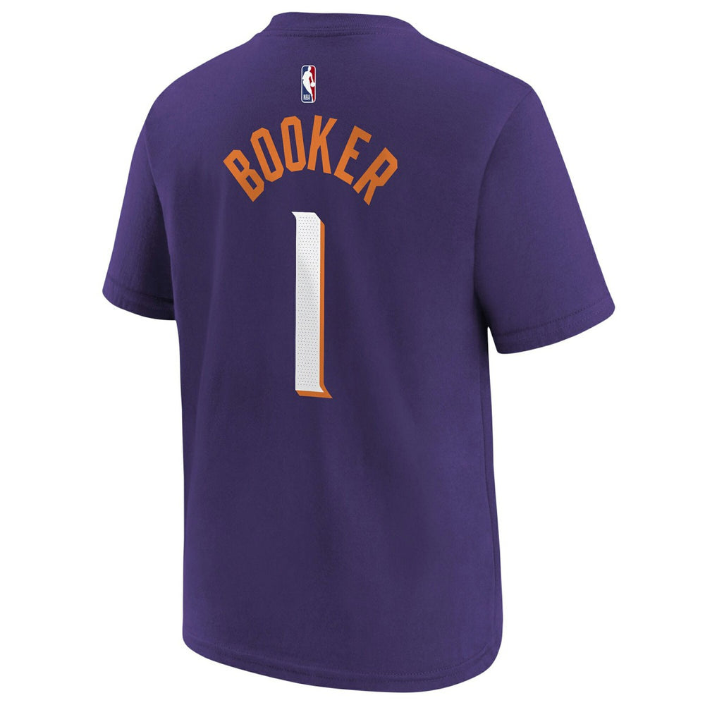 Devin Booker Phoenix Suns Youth Icon Name & Number T-Shirt Purple - NBA