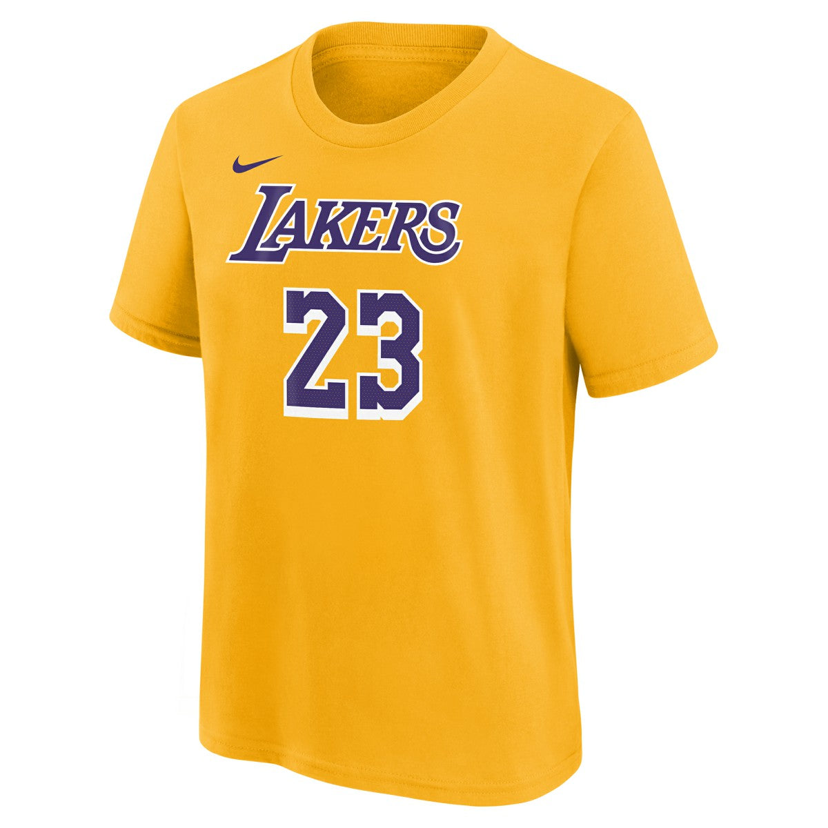 LeBron James Los Angeles Lakers Youth Icon Name & Number T-Shirt Gold - NBA