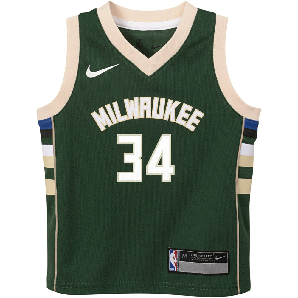 Giannis Antetokounmpo Milwaukee Bucks Preschool Swingman Player Jersey Icon Edition Hunter Green - NBA