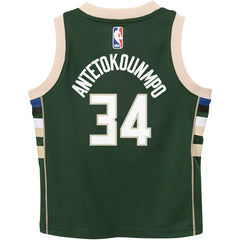 Giannis Antetokounmpo Milwaukee Bucks Preschool Swingman Player Jersey Icon Edition Hunter Green - NBA