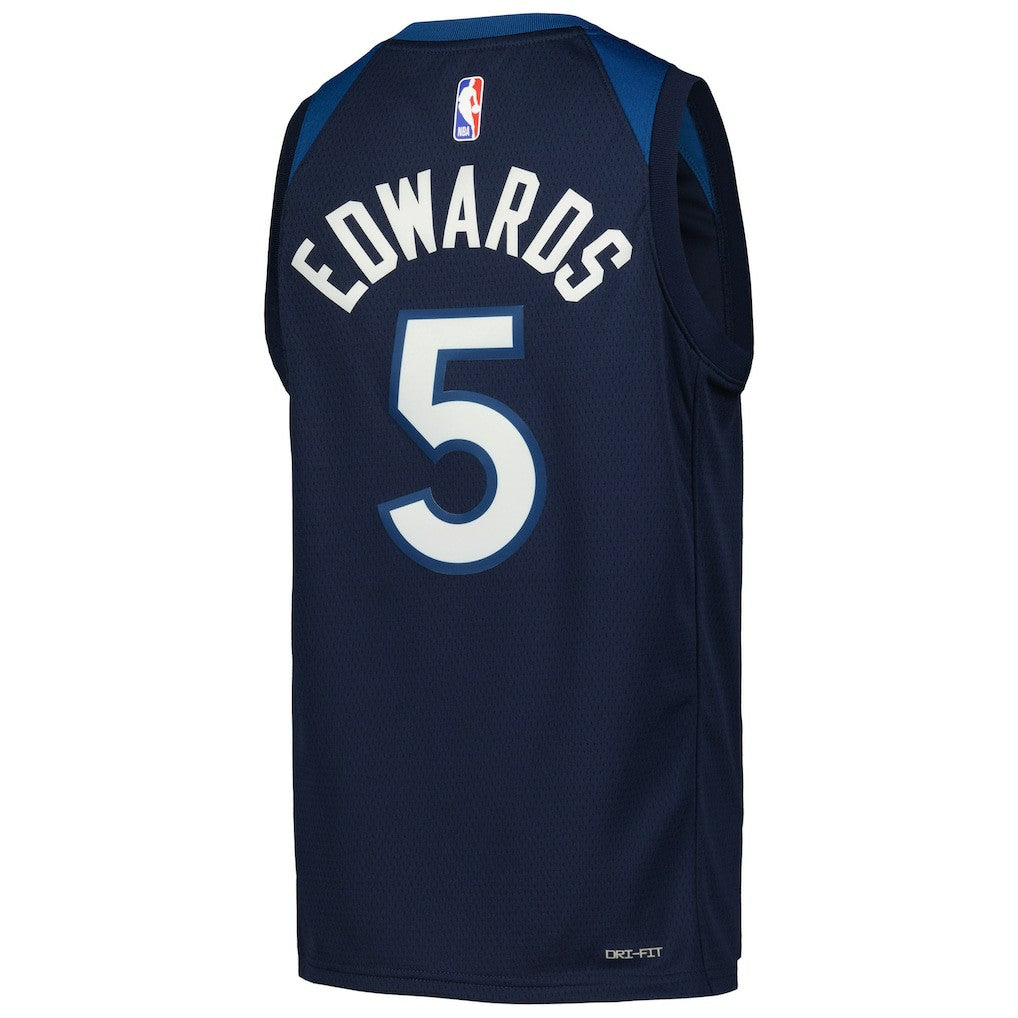 Anthony Edwards Minnesota Timberwolves Youth Swingman Jersey Icon Edition Navy - NBA