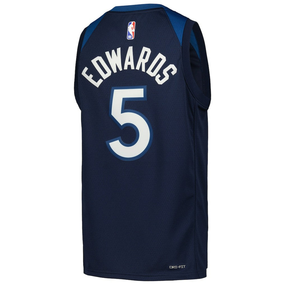 Anthony Edwards Minnesota Timberwolves Youth Swingman Jersey Icon Edition Navy - NBA
