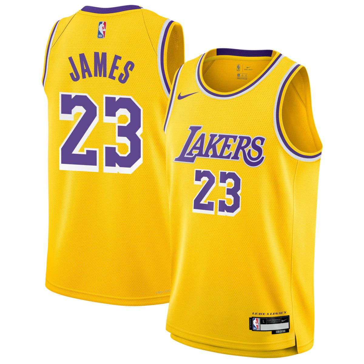 LeBron James Los Angeles Lakers Youth Swingman Jersey Icon Edition Gold - NBA