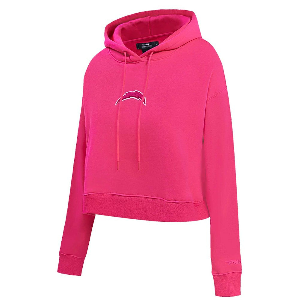Los Angeles Chargers Pro Standard Women's Triple Pink Cropped Pullover Hoodie | NFL