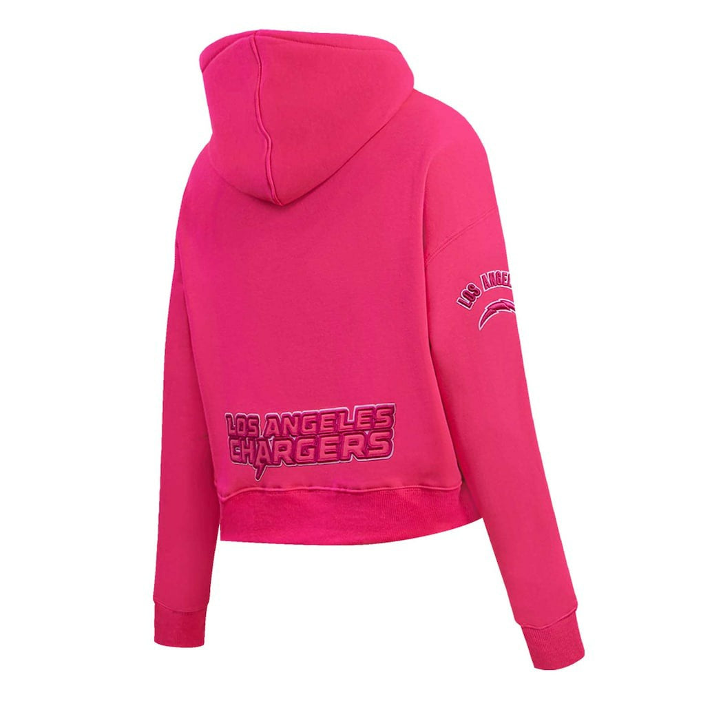 Los Angeles Chargers Pro Standard Women's Triple Pink Cropped Pullover Hoodie | NFL