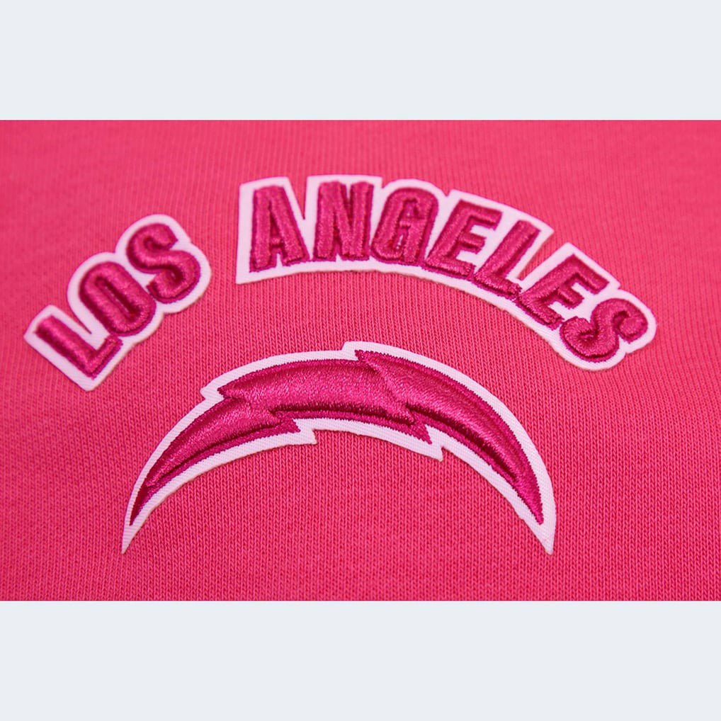 Los Angeles Chargers Pro Standard Women's Triple Pink Cropped Pullover Hoodie | NFL