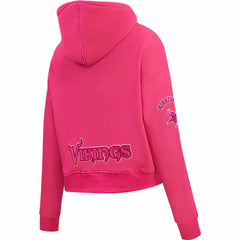 Minnesota Vikings Pro Standard Women's Triple Pink Cropped Pullover Hoodie | NFL