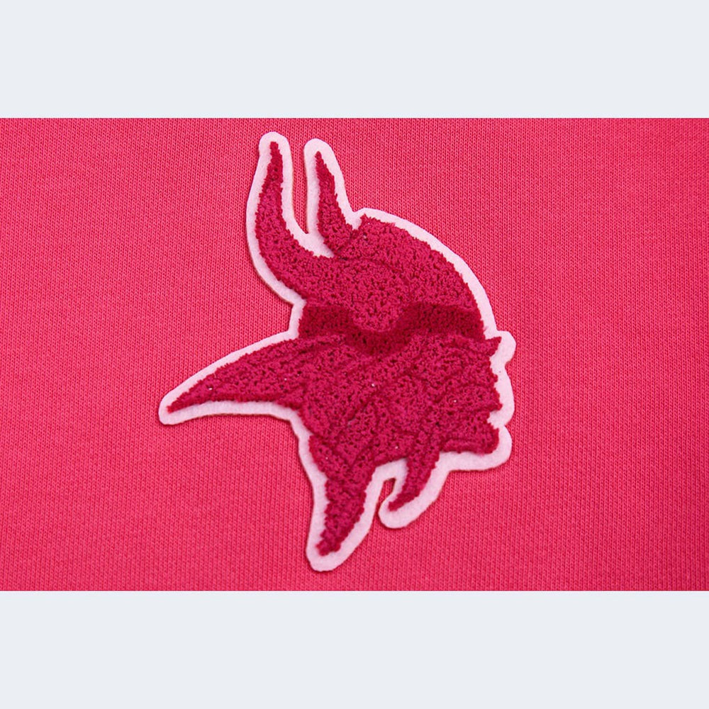 Minnesota Vikings Pro Standard Women's Triple Pink Cropped Pullover Hoodie | NFL