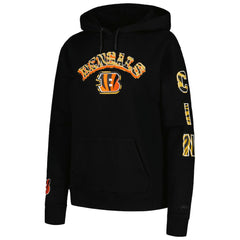 Cincinnati Bengals Pro Standard Women's Animal Print Fleece Pullover Hoodie Black | NFL