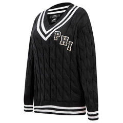 Philadelphia Eagles Pro Standard Women's Prep V-Neck Pullover Sweater Black | NFL