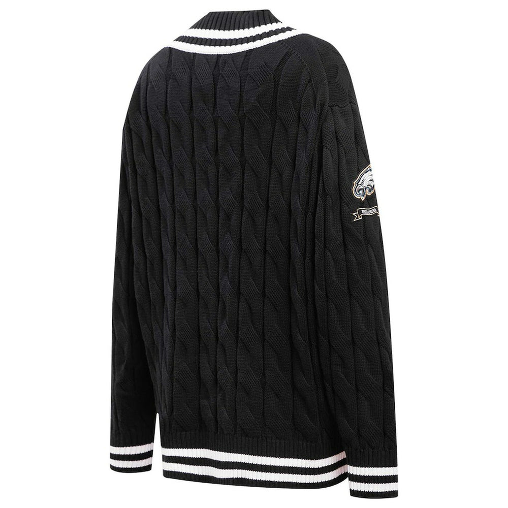 Philadelphia Eagles Pro Standard Women's Prep V-Neck Pullover Sweater Black | NFL