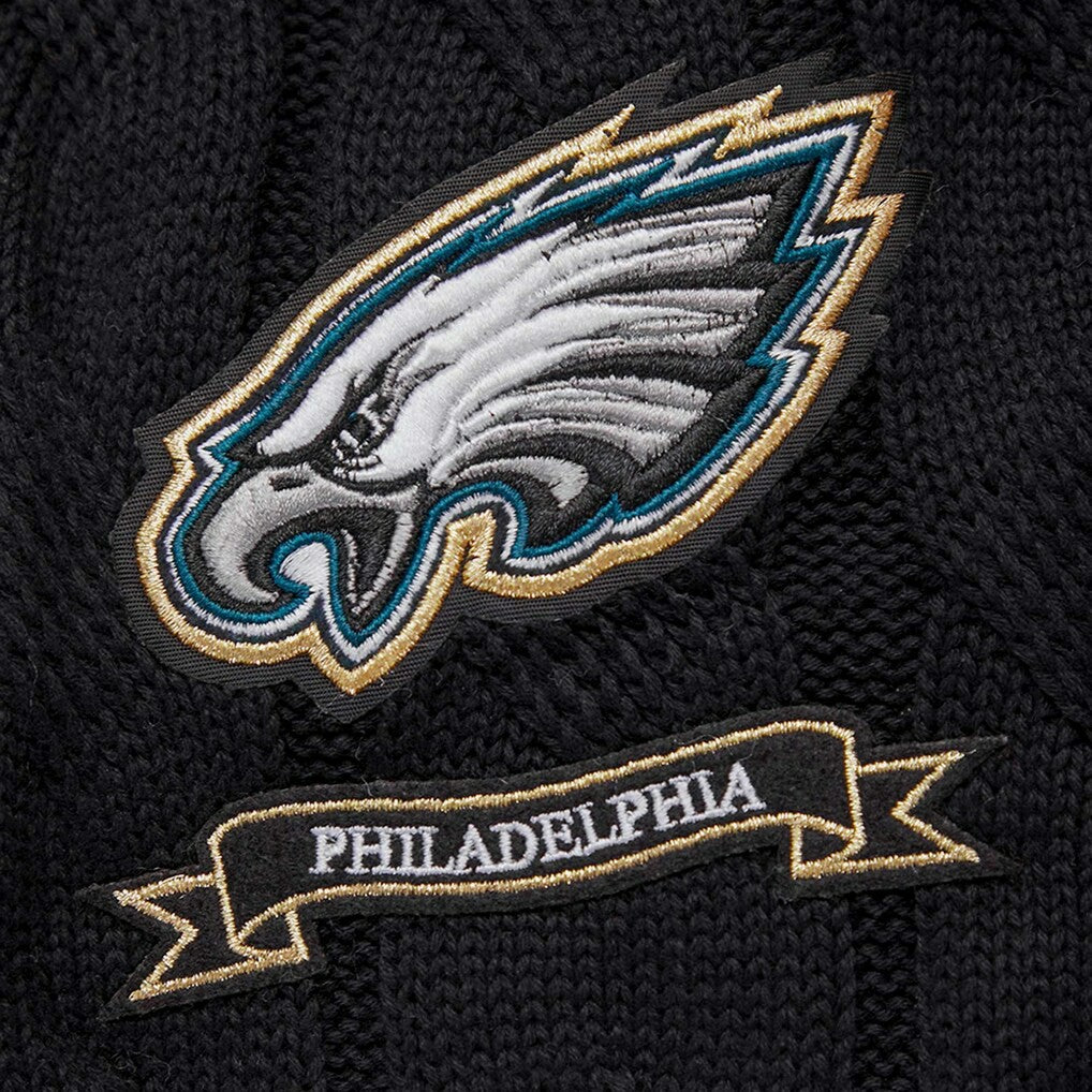 Philadelphia Eagles Pro Standard Women's Prep V-Neck Pullover Sweater Black | NFL