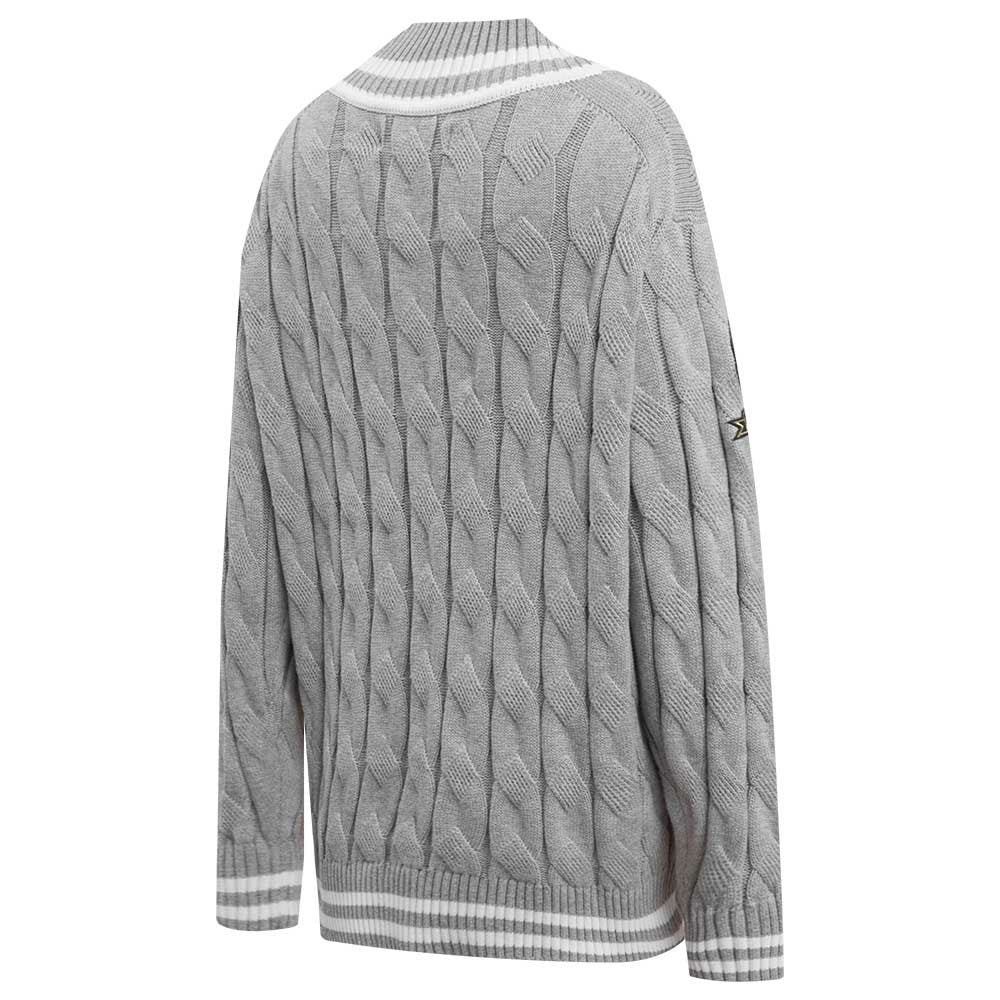 Green Bay Packers Pro Standard Women's Prep V-Neck Pullover Sweater Heather Gray | NFL