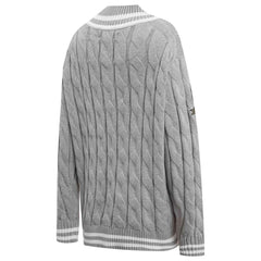 Green Bay Packers Pro Standard Women's Prep V-Neck Pullover Sweater Heather Gray | NFL
