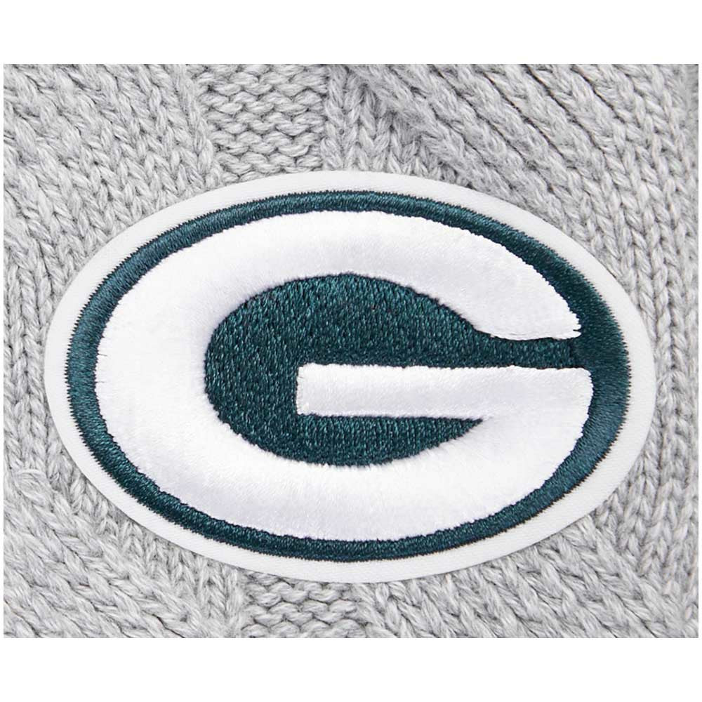 Green Bay Packers Pro Standard Women's Prep V-Neck Pullover Sweater Heather Gray | NFL
