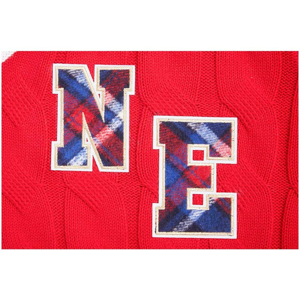 New England Patriots Pro Standard Women's Prep V-Neck Pullover Sweater Red | NFL
