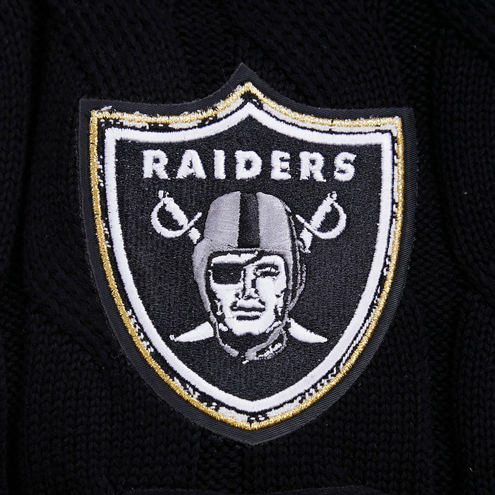 Las Vegas Raiders Pro Standard Women's Prep V-Neck Pullover Sweater Black | NFL
