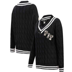 Pittsburgh Steelers Pro Standard Women's Prep V-Neck Pullover Sweater Black | NFL