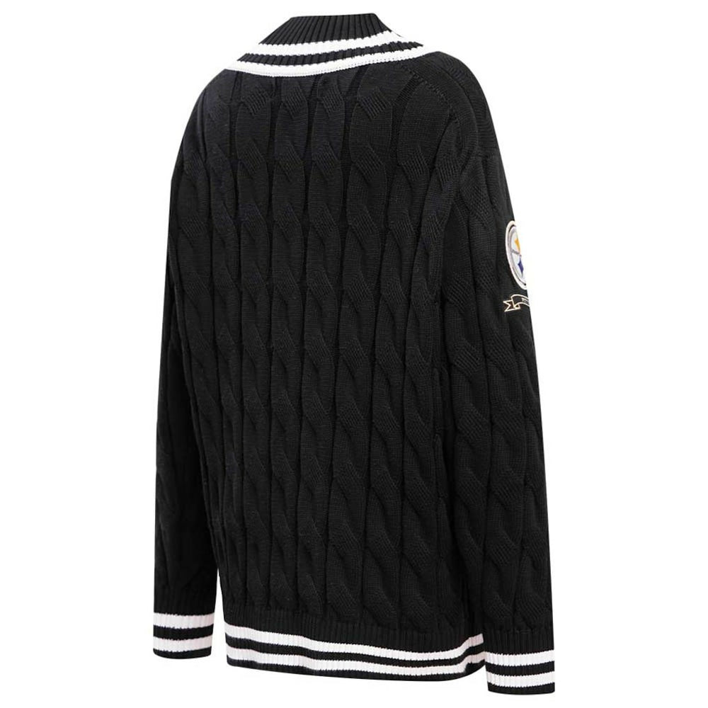 Pittsburgh Steelers Pro Standard Women's Prep V-Neck Pullover Sweater Black | NFL