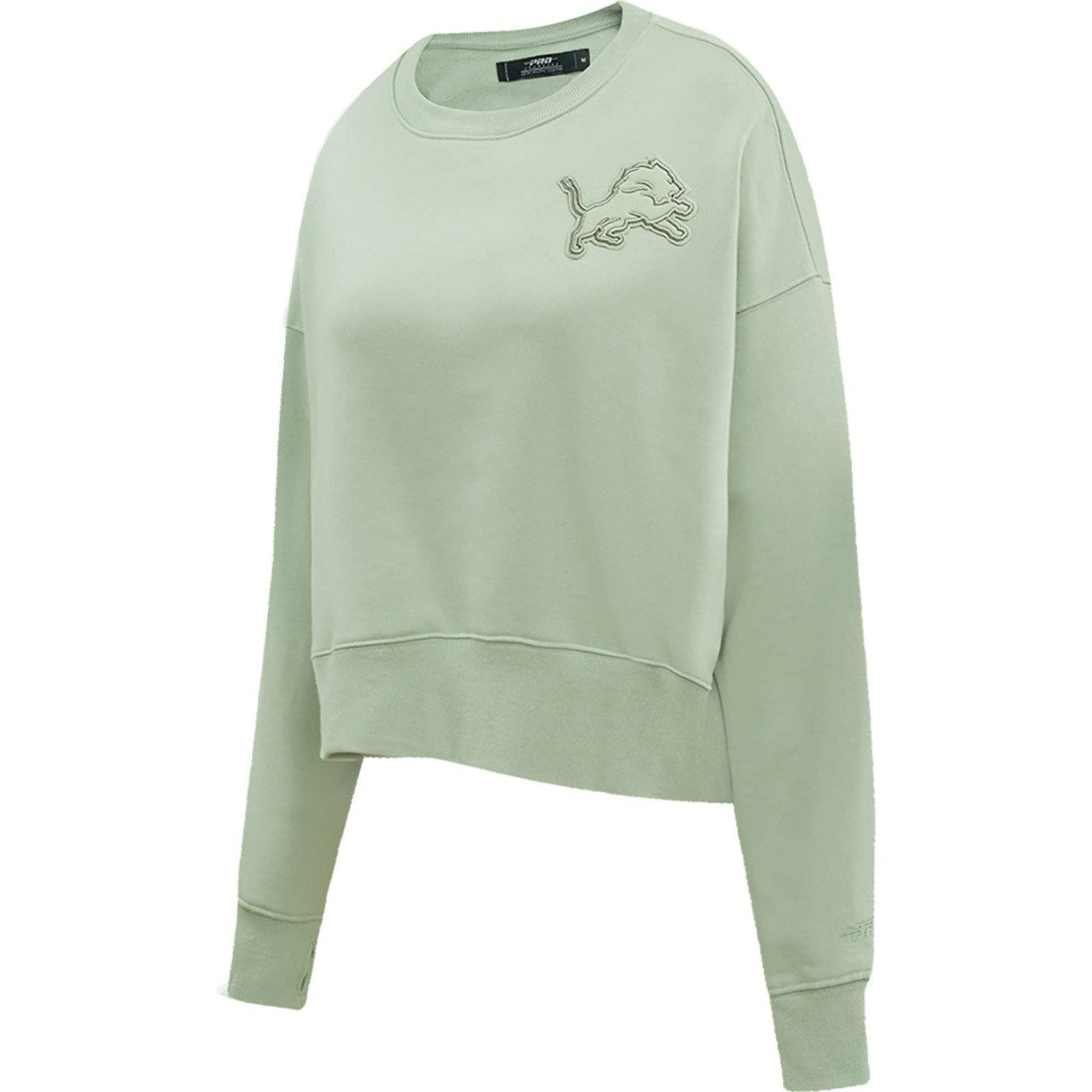 Detroit Lions Pro Standard Women's Oversized Cropped Neutral Pullover Sweatshirt Light Green | NFL