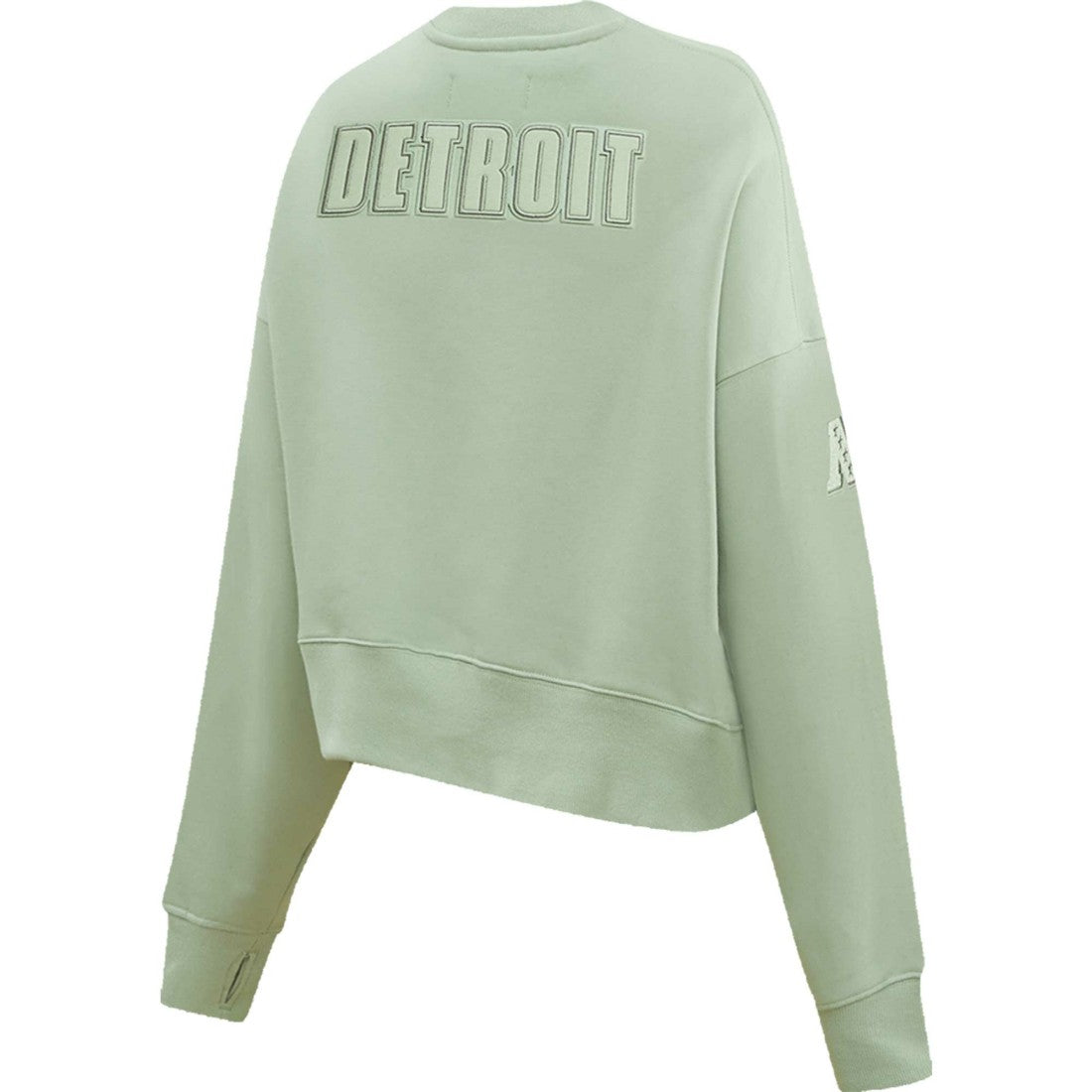 Detroit Lions Pro Standard Women's Oversized Cropped Neutral Pullover Sweatshirt Light Green | NFL