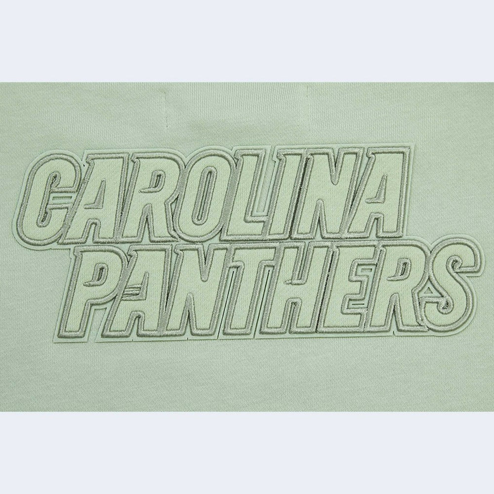 Carolina Panthers Pro Standard Women's Oversized Cropped Neutral Pullover Sweatshirt Light Green | NFL