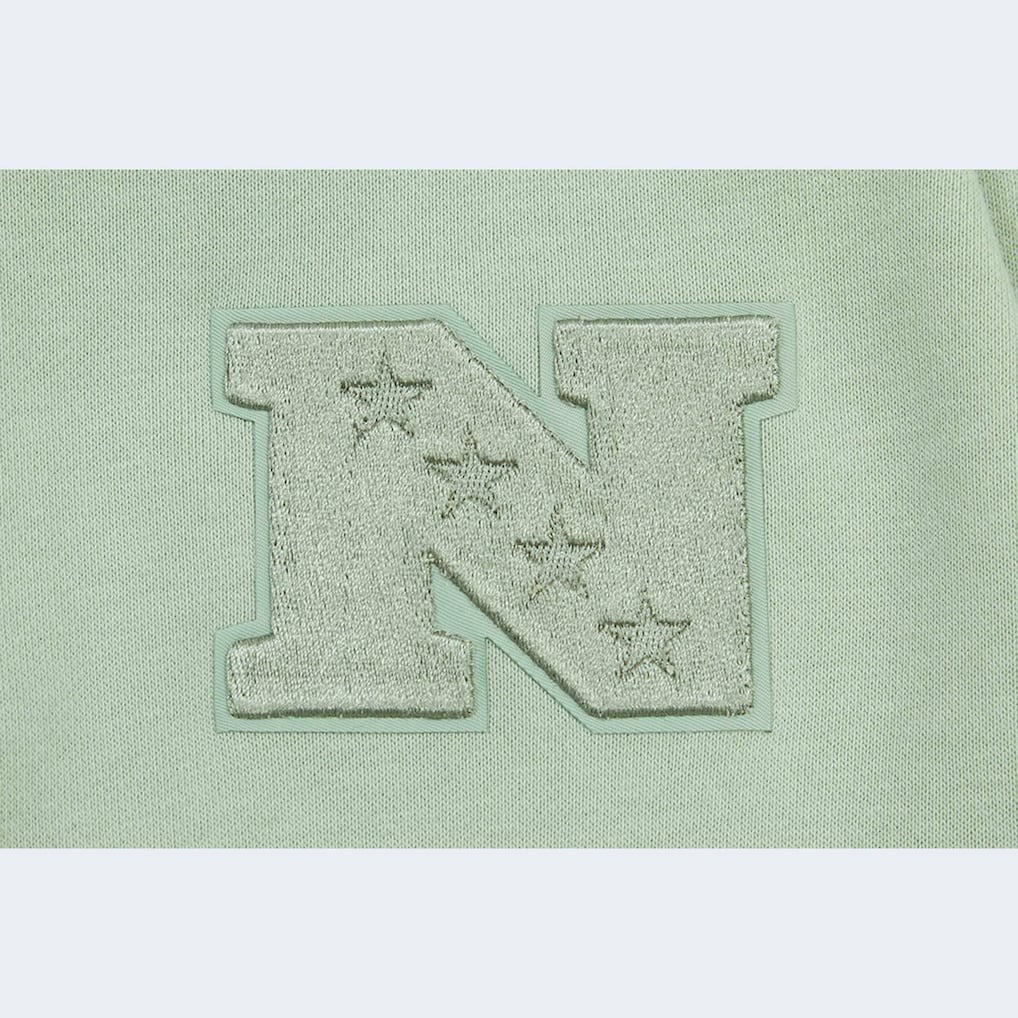 Carolina Panthers Pro Standard Women's Oversized Cropped Neutral Pullover Sweatshirt Light Green | NFL