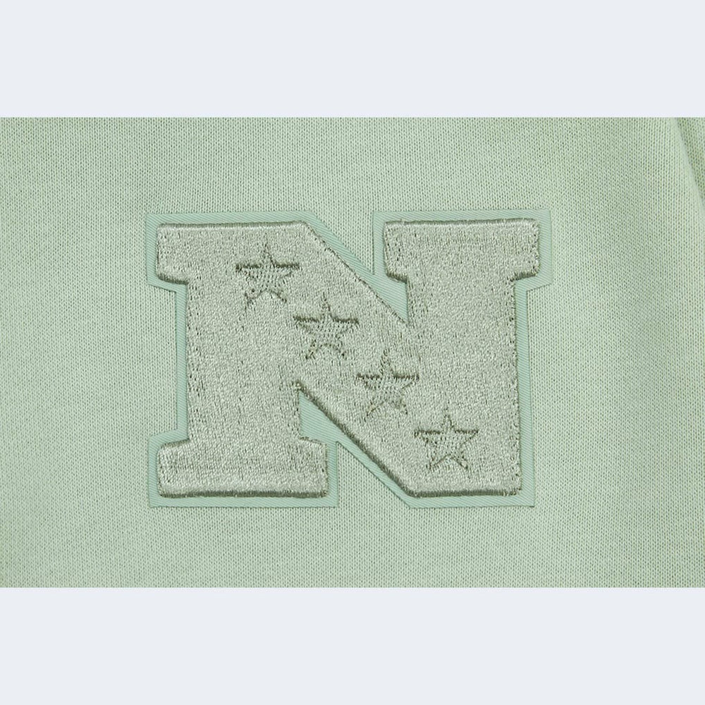 Carolina Panthers Pro Standard Women's Oversized Cropped Neutral Pullover Sweatshirt Light Green | NFL