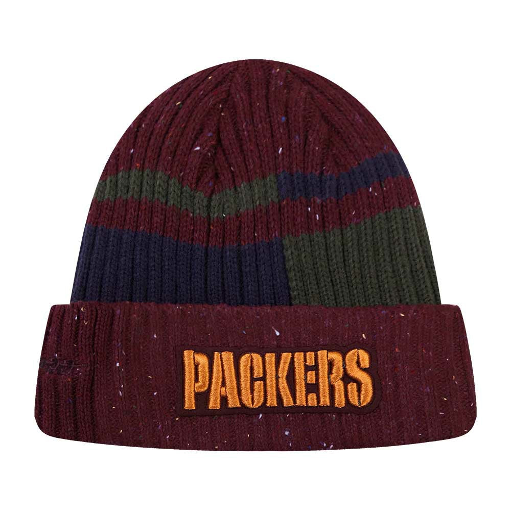 Green Bay Packers Pro Standard Speckled Cuffed Knit Hat Burgundy | NFL