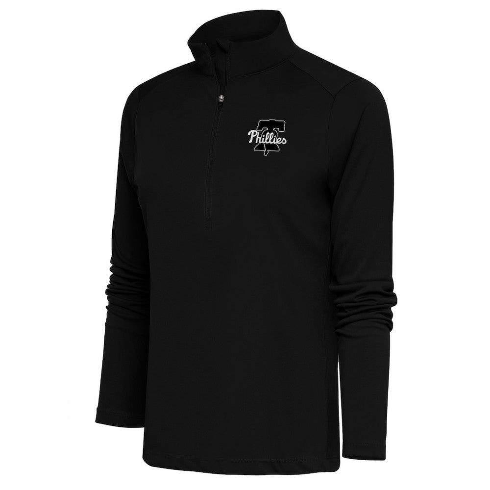 Philadelphia Phillies Antigua Women's Brushed Metallic Tribute Half-Zip Pullover Top - MLB