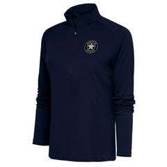 Houston Astros Antigua Women's Brushed Metallic Tribute Half-Zip Pullover Top - MLB