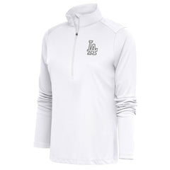 Los Angeles Dodgers Antigua Women's Brushed Metallic Tribute Half-Zip Pullover Top - MLB