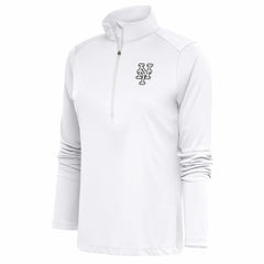 New York Mets Antigua Women's Brushed Metallic Tribute Half-Zip Pullover Top - MLB