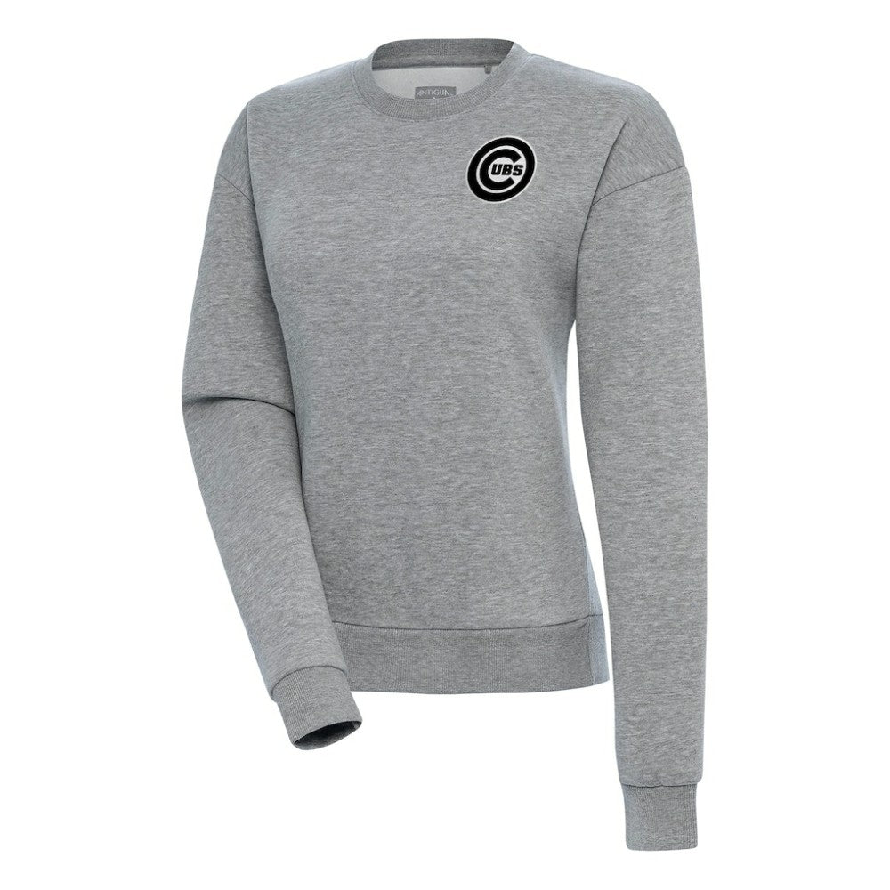 Chicago Cubs Antigua Women's Brushed Metallic Victory Pullover Sweatshirt - MLB