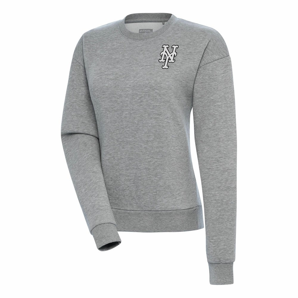 New York Mets Antigua Women's Brushed Metallic Victory Pullover Sweatshirt - MLB