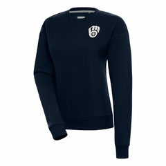 Milwaukee Brewers Antigua Women's Brushed Metallic Victory Pullover Sweatshirt - MLB