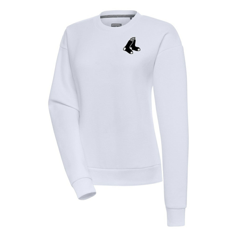 Boston Red Sox Antigua Women's Brushed Metallic Victory Pullover Sweatshirt - MLB